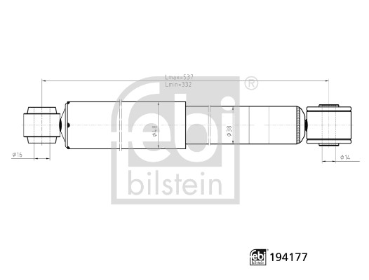 Shock Absorber - 194177 FEBI BILSTEIN