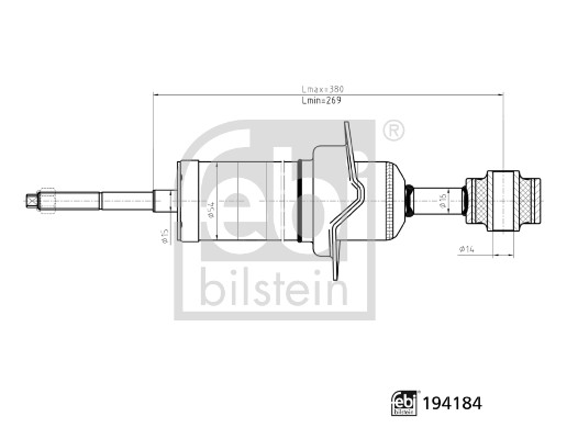 Shock Absorber - 194184 FEBI BILSTEIN