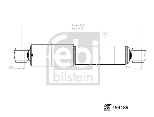 Shock Absorber - 194189 FEBI BILSTEIN