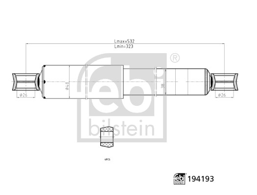 Shock Absorber - 194193 FEBI BILSTEIN