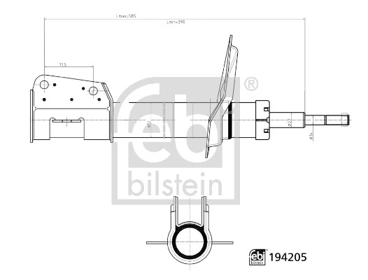 Shock Absorber - 194205 FEBI BILSTEIN