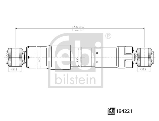 Shock Absorber - 194221 FEBI BILSTEIN