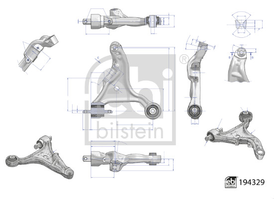 Braccio oscillante, Sospensione ruota - 194329 FEBI BILSTEIN