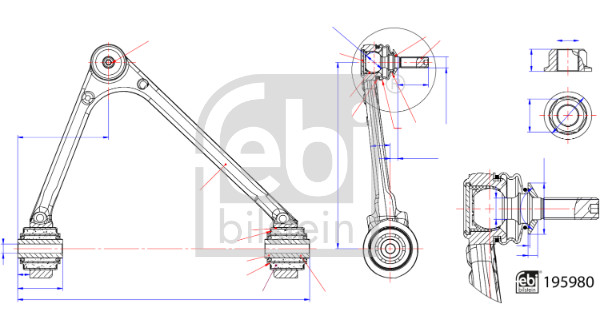Track Control Arm - 195980 FEBI BILSTEIN