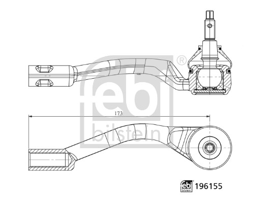 Tie Rod End - 196155 FEBI BILSTEIN