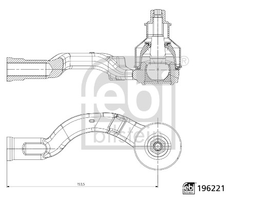 Tie Rod End - 196221 FEBI BILSTEIN