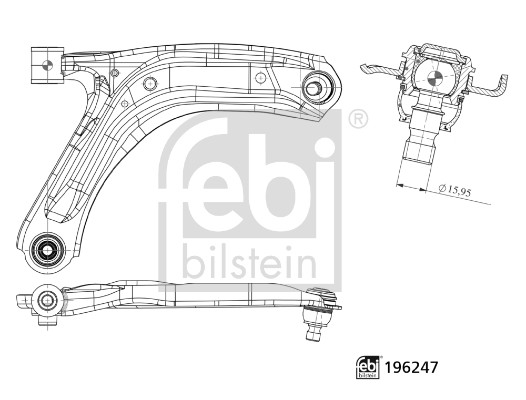 Track Control Arm - 196247 FEBI BILSTEIN