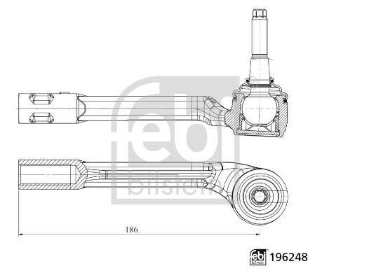 Testa barra d'accoppiamento - 196248 FEBI BILSTEIN