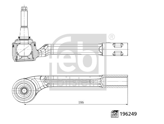 Testa barra d'accoppiamento - 196249 FEBI BILSTEIN