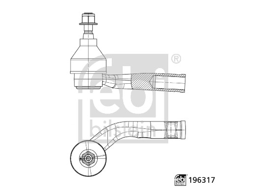 Testa barra d'accoppiamento - 196317 FEBI BILSTEIN