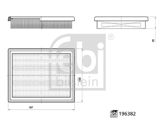 Air Filter - 196382 FEBI BILSTEIN
