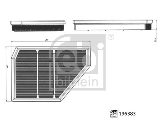 Air Filter - 196383 FEBI BILSTEIN