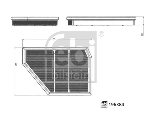 Air Filter - 196384 FEBI BILSTEIN