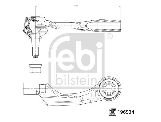 Tie Rod End - 196534 FEBI BILSTEIN