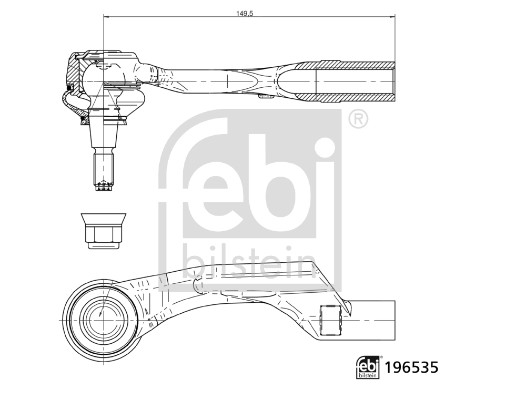 Tie Rod End - 196535 FEBI BILSTEIN
