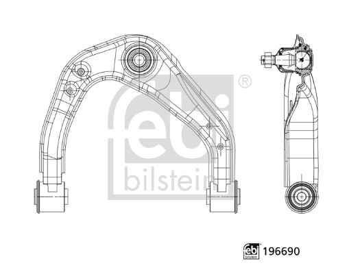 Braccio oscillante, Sospensione ruota - 196690 FEBI BILSTEIN