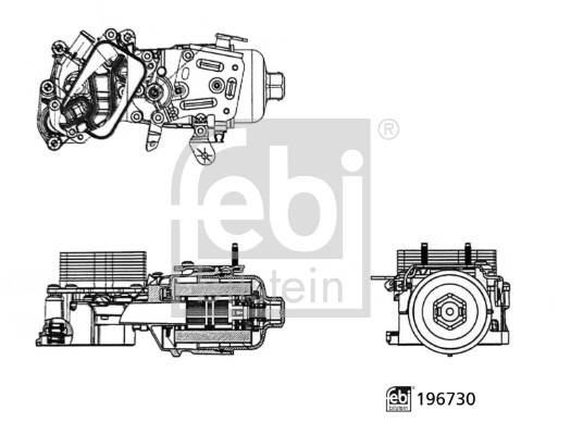 Housing, oil filter - 196730 FEBI BILSTEIN