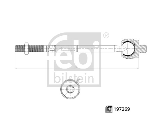 Giunto assiale, Asta trasversale - 197269 FEBI BILSTEIN