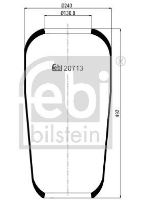 Bellow, air suspension - 20713 FEBI BILSTEIN