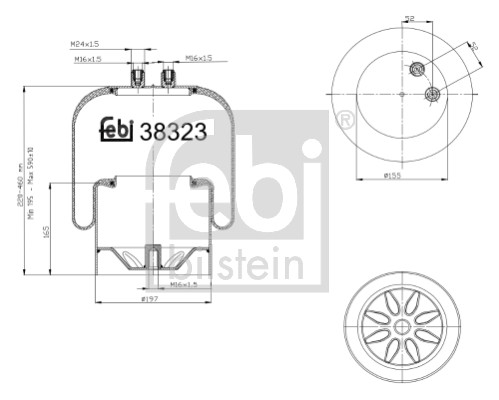 Bellow, air suspension - 38323 FEBI BILSTEIN