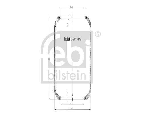 Soffietto, Sospensione pneumatica - 39149 FEBI BILSTEIN