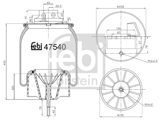 Bellow, air suspension - 47540 FEBI BILSTEIN