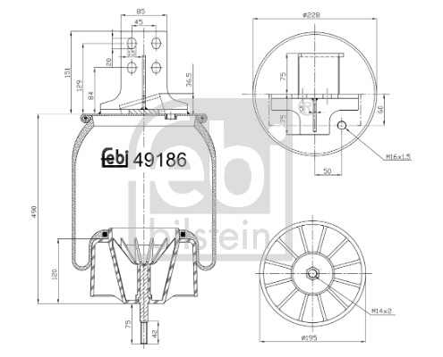Bellow, air suspension - 49186 FEBI BILSTEIN