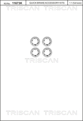 varžtų komplektas, stabdžių diskas - 8105 116014 TRISCAN
