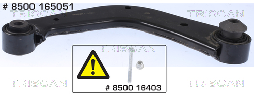 Braccio oscillante, Sospensione ruota - 8500 165051 TRISCAN
