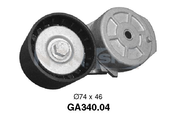 Tensioner Pulley, V-ribbed belt - GA340.04 SNR