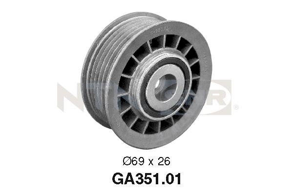 Deflection/Guide Pulley, V-ribbed belt - GA351.01 SNR