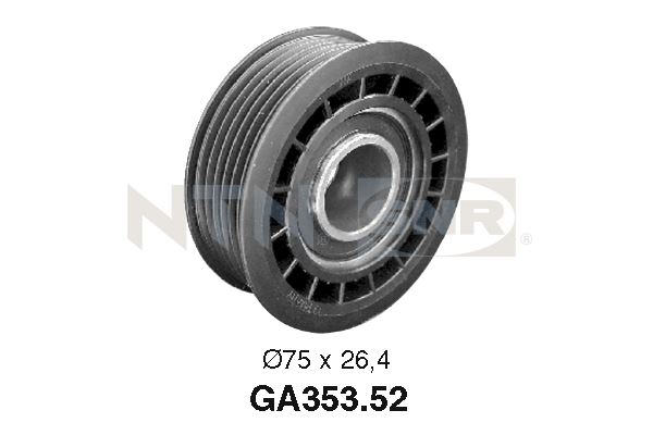 Deflection/Guide Pulley, V-ribbed belt - GA353.52 SNR
