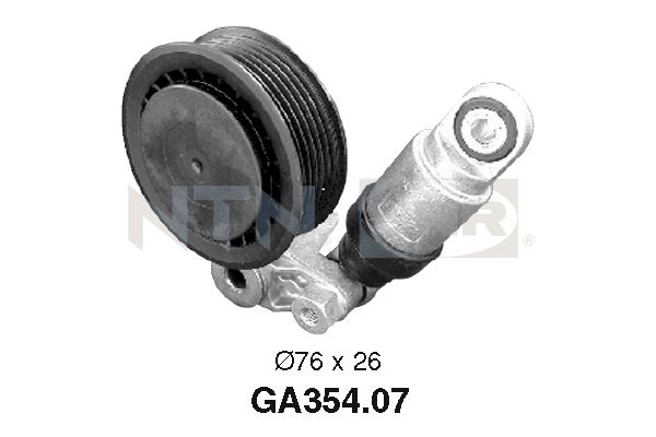 Tensioner Pulley, V-ribbed belt - GA354.07 SNR