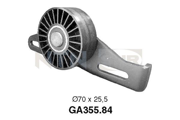 Tensioner Pulley, V-ribbed belt - GA355.84 SNR