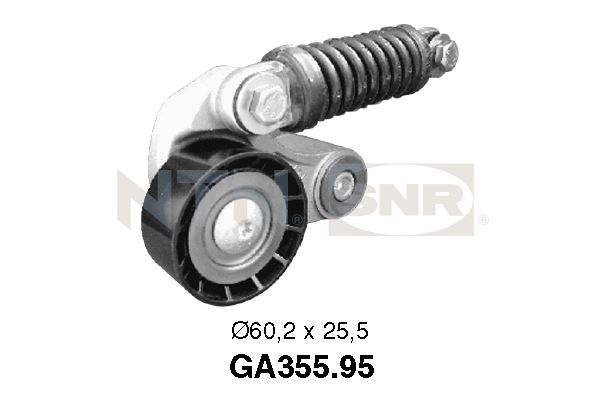 Tensioner Pulley, V-ribbed belt - GA355.95 SNR