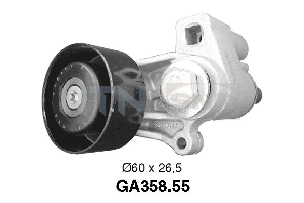 Tensioner Pulley, V-ribbed belt - GA358.55 SNR
