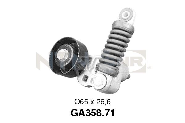 Tensioner Pulley, V-ribbed belt - GA358.71 SNR
