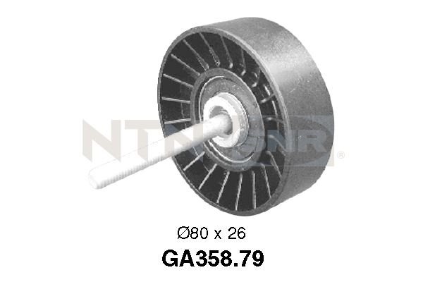 Deflection/Guide Pulley, V-ribbed belt - GA358.79 SNR