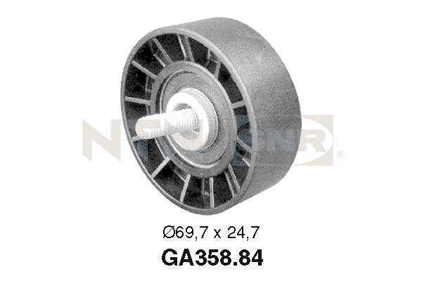 Tensioner Pulley, V-ribbed belt - GA358.84 SNR