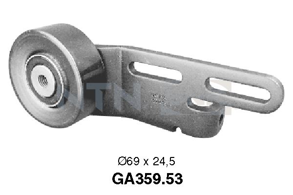 Tensioner Pulley, V-ribbed belt - GA359.53 SNR