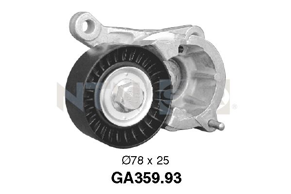 Tensioner Pulley, V-ribbed belt - GA359.93 SNR