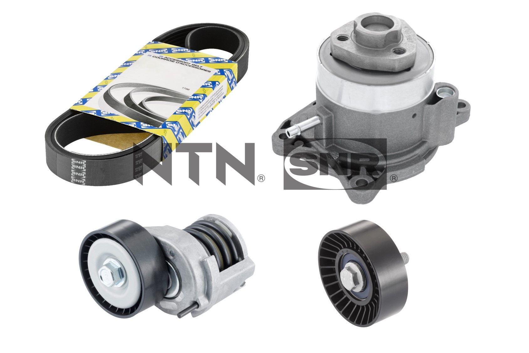 Pompa acqua + Kit cinghia Poly V - KAP857.500 SNR