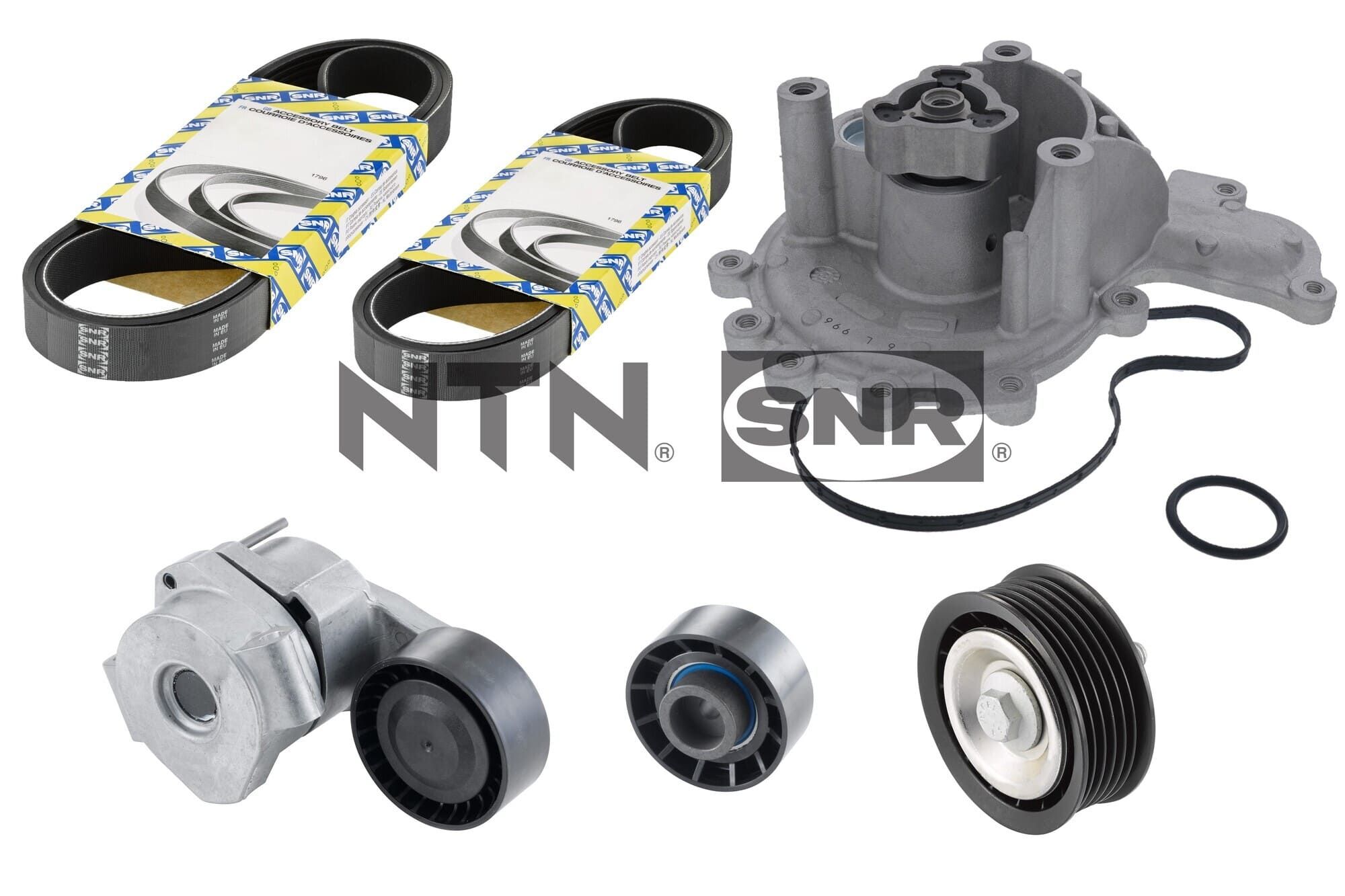 Water Pump + V-Ribbed Belt Set - KAP859.440 SNR