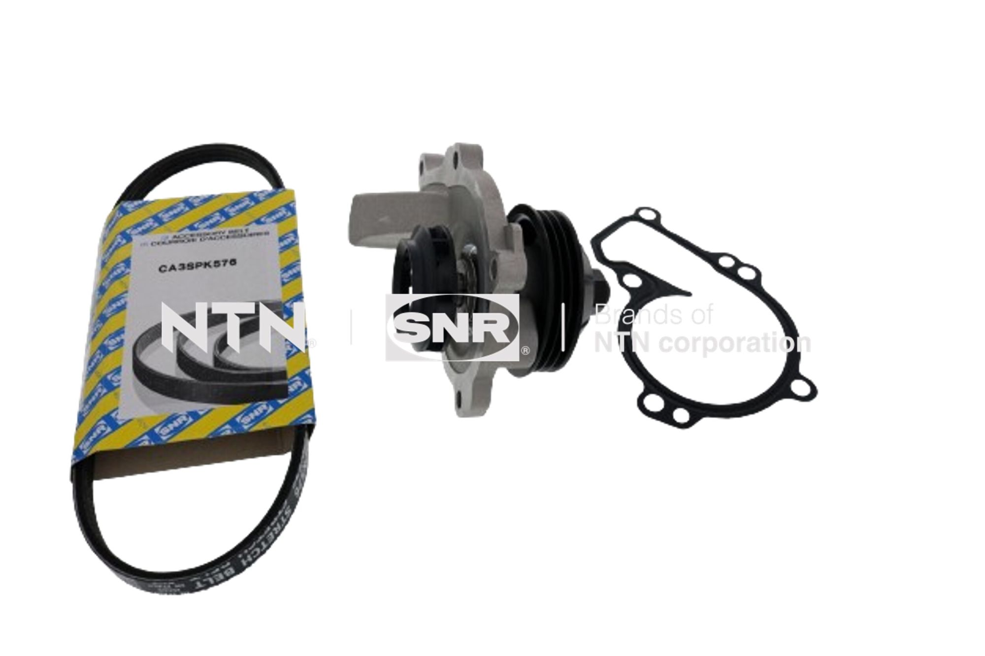 Water Pump + V-Ribbed Belt Set - KAP859.470 SNR