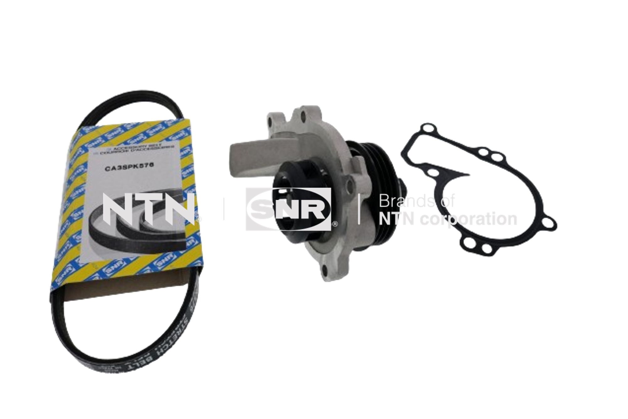 Water Pump + V-Ribbed Belt Set - KAP859.471 SNR