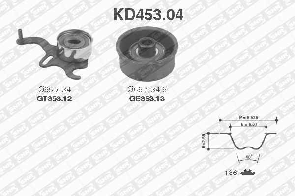 Timing Belt Set - KD453.04 SNR