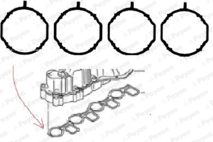 Gasket Set, intake manifold - HA5069 PAYEN