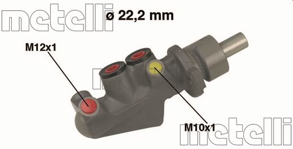Cilindro maestro del freno - 05-0478 METELLI