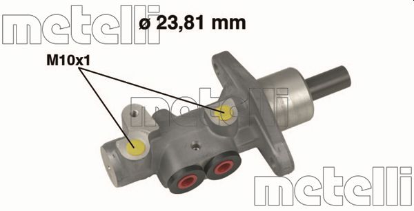 Cilindro maestro del freno - 05-0490 METELLI