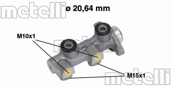 Brake Master Cylinder - 05-0507 METELLI
